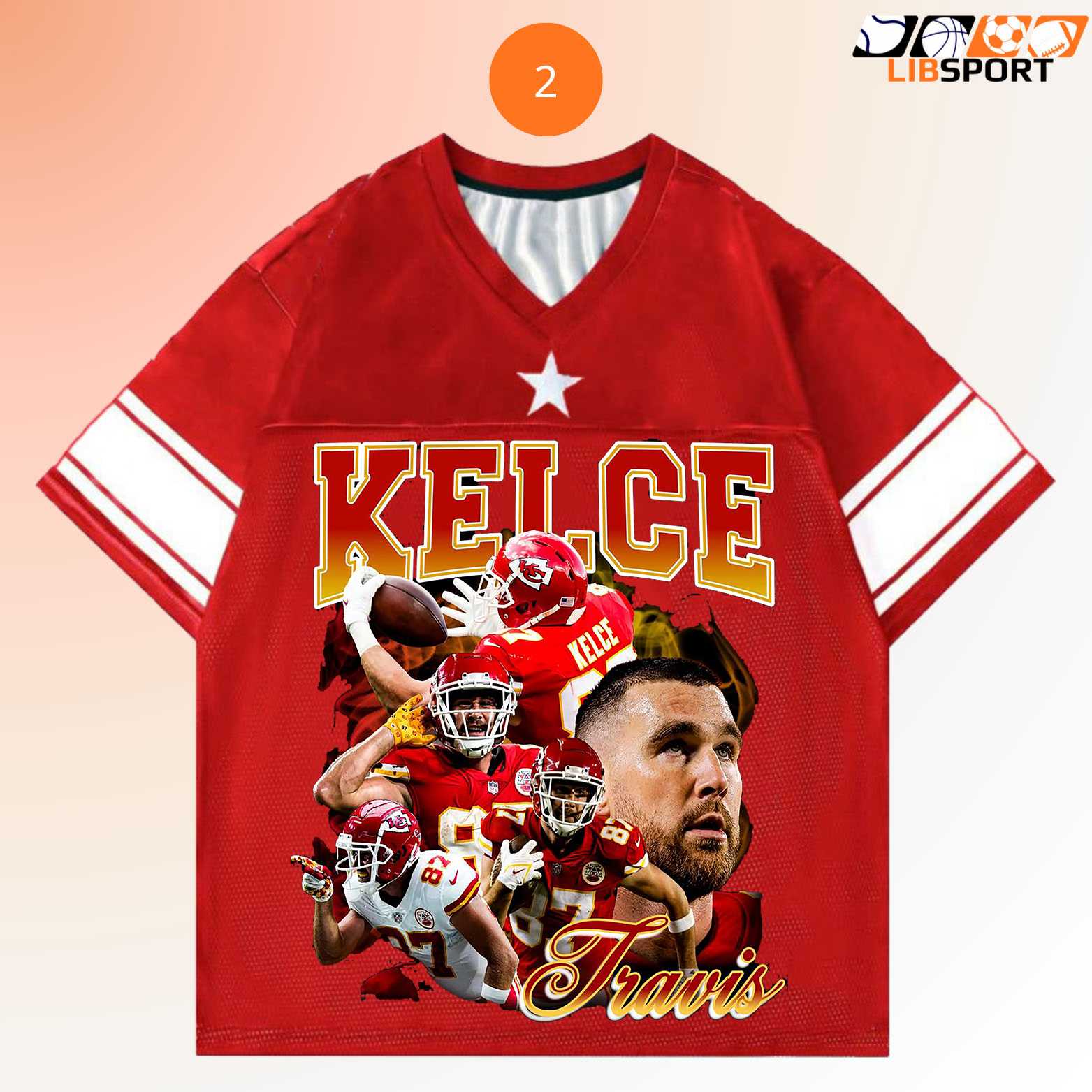 Kansas City Chiefs Travis Kelce Jersey, Game Day Shirt, Unisex Fan Tee